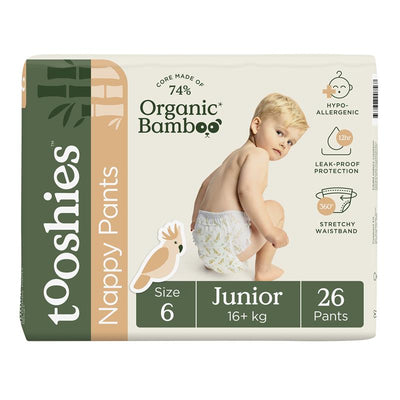 Tooshies Eco Nappy Pants Size 6 Junior 16kg+ 26 Pack