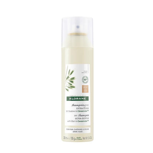 Klorane Dry Shampoo with Oat & Ceramide for Dark Hair - 250ml