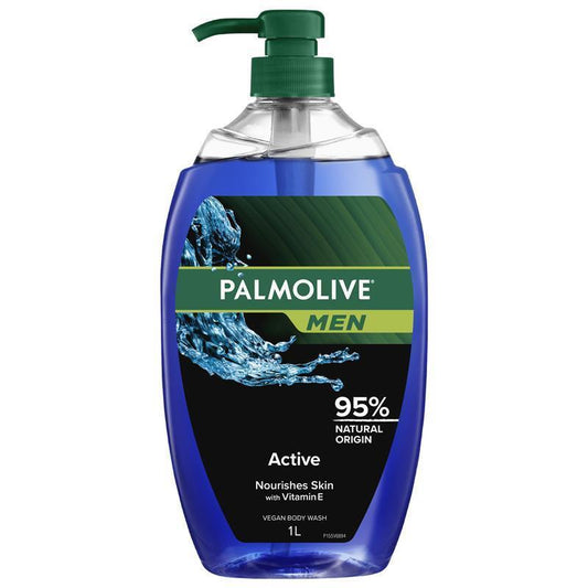Palmolive Men's Active Body Wash with Sea Minerals & Vitamin E - 1L