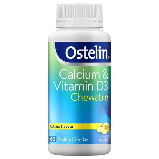 Ostelin Calcium & Vitamin D3 60 Chewable Tablets - Strengthen Your Bones-Auzzi Store
