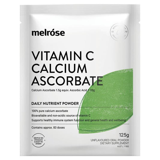 Melrose Vitamin C + Calcium Ascorbate 125g Powder - Antioxidant Support-Auzzi Store