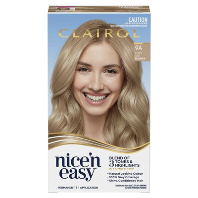 Clairol Nice N Easy 9A Natural Light Ash Blonde Permanent Hair Colour - 173g