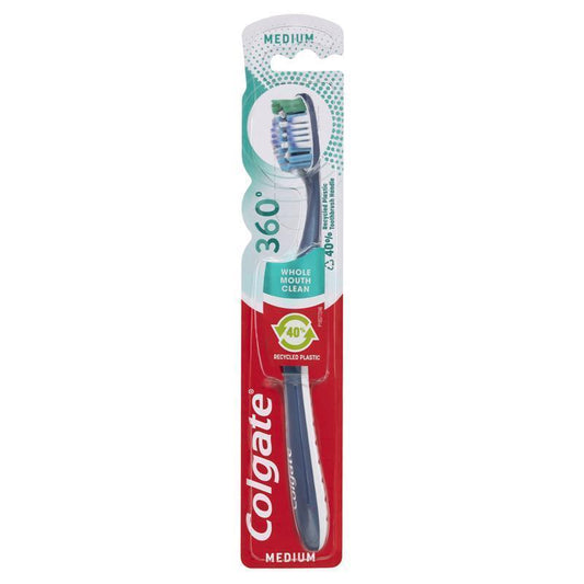 Colgate 360 Whole Mouth Clean Toothbrush - Medium Head for Comprehensive Oral Care-Auzzi Store