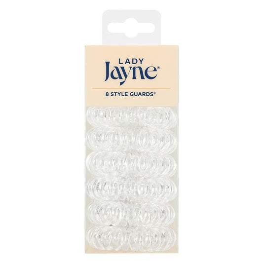 Lady Jayne Kink-Free Spiral Hair Elastic - Clear 8 Pack-Auzzi Store