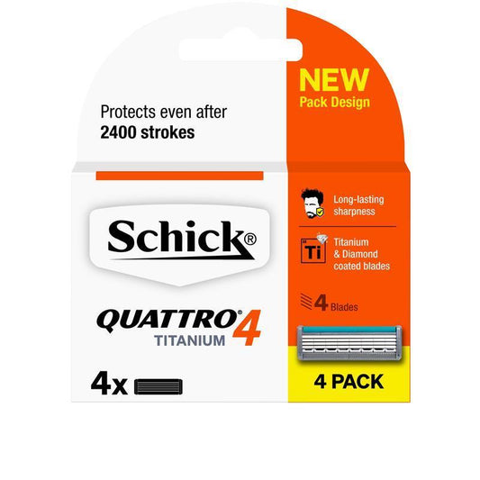 Schick Quattro 4 Titanium Men's Refill Razor Blades - 4 Pack-Auzzi Store