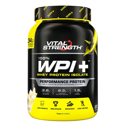 Vital Strength WPI Plus 100 Whey Protein Isolate - Vanilla 1kg-Auzzi Store