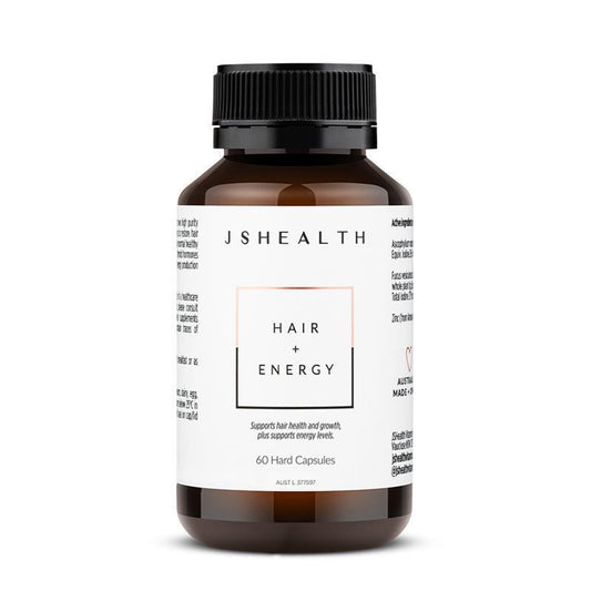 JSHEALTH Hair + Energy Formula 60 Capsules - Ultimate Hair Support