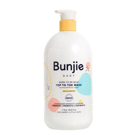 Bunjie Baby Top To Toe Wash 1L - Gentle Plant-Based Cleanser for Newborns