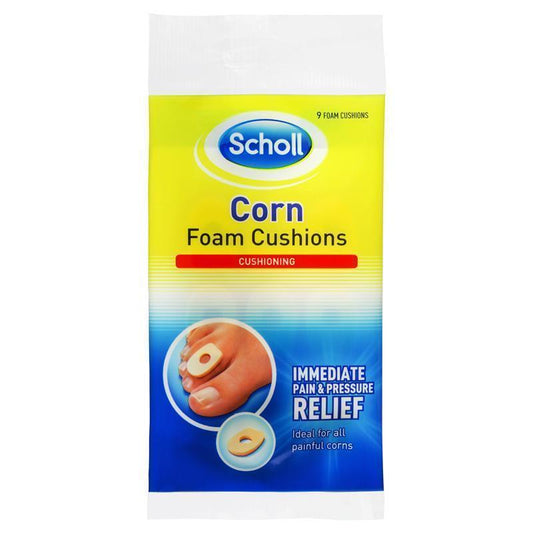 Scholl Corn Cushions Oval - Dual Layer Foam, Immediate Pain Relief, 9 Pack