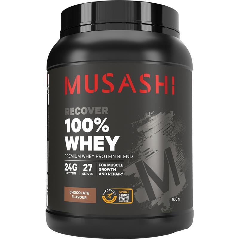Musashi 100% Whey Protein Chocolate 900g - Premium Low Carb Protein - Auzzi Store