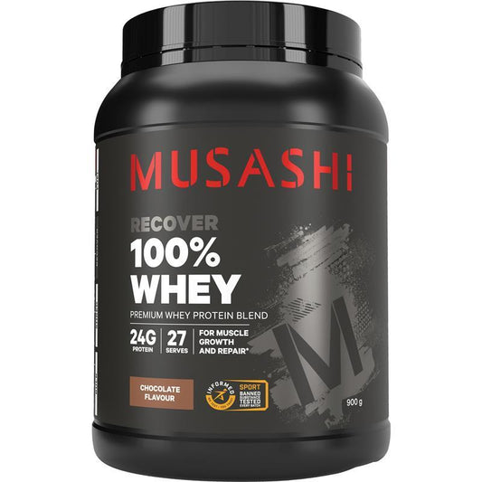 Musashi 100% Whey Protein Chocolate 900g - Premium Low Carb Protein - Auzzi Store