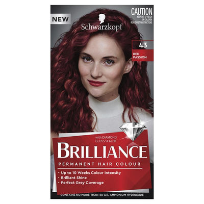 Schwarzkopf Brilliance 43 Red Passion - Permanent Hair Color 60ml