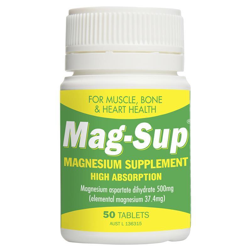 Mag-Sup Magnesium Supplement 500mg – 50 Vegan Tablets