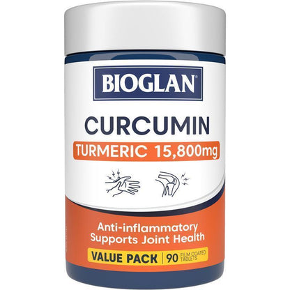 Bioglan Curcumin 90 Tablets with BioPerine for Joint Health