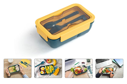 Ovela Leakproof Premium Lunch Box with Cutlery Set (4 Pack)