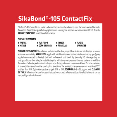 Sika 500ml Contactfix Premium Contact Adhesive - 500ml - Clear - Fast Drying