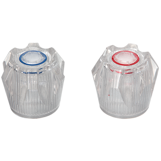 Shaw & Mason Clear PVC Six Point Style Handles Pair 59mm x 51mm - Auzzistore