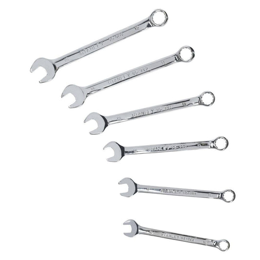 Stanley 6 Piece Roe Metric Spanner Set - Chrome Vanadium Steel - 15° Offset