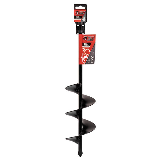Full Boar 100mm Garden Auger Bit - Solid Steel - 450mm Drilling Depth – view 2 - Auzzistore