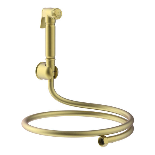 Evekare Bidet Spray 1.2m - Brushed Brass - Wall-Mounted Holder - Lead-Free