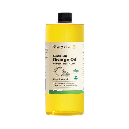 Gilly S Orange Oil - 1L Natural Food-Safe Maintenance Oil - 85mm x 220mm