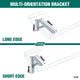 Carinya Light Stayed Bracket 200x150mm White Steel 100kg Capacity