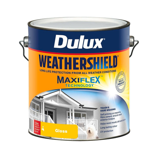 Dulux Weathershield Exterior Paint - True Red Gloss - 4L - 205mm x 198mm x 180mm - Auzzistore