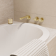 Mondella Bath Swivel Spout - Brushed Brass - 215mm Reach - Easy Installation