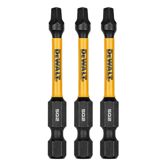 Dewalt Flextorq Screwdriver Bit 57mm SQ2 - 3 Pack - Impact Resistant - Auzzistore
