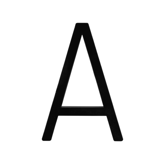 Sandleford Slimline Letter a - 120mm - Black - Galvanised Steel - Weather Resistant - Auzzistore