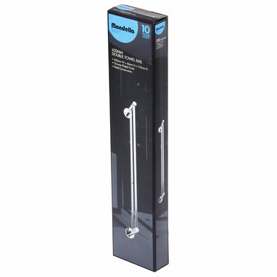 Mondella 620mm Chrome Double Towel Bar Metal Durable Easy Install