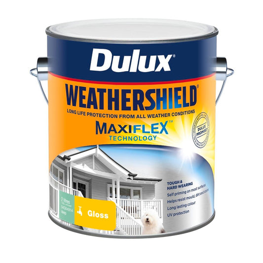 Dulux Weathershield Exterior Paint - 2L Deep Gloss - 170mm x 163mm x 143mm - Auzzistore