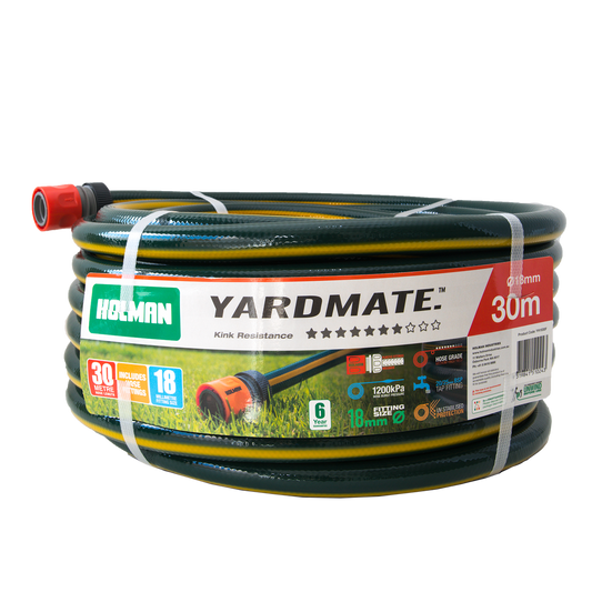Holman Garden Hose - 18mm x 30m - PVC - UV Resistant - Auzzistore