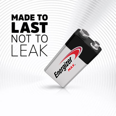 Energizer Max 9V Alkaline Batteries - 2 Pack - Long Lasting Power