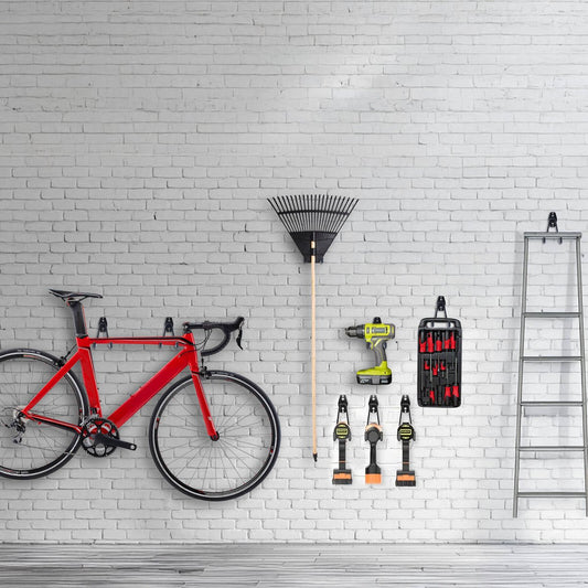Everhang 45kg Black Small Garage U Hook 4 Pack - 40mm x 75mm x 50mm - Durable Storage Solution – view 2