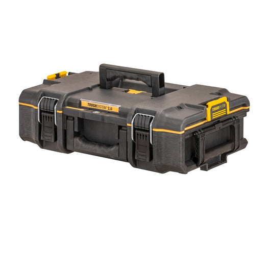 Dewalt Toughsystem 2.0 Shallow Tool Box - 554mm x 165mm x 371mm - Black - Auzzistore