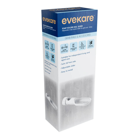 Evekare 32mm Soap Holder - White - Adjustable for Grab Rails - Durable ABS – view 2