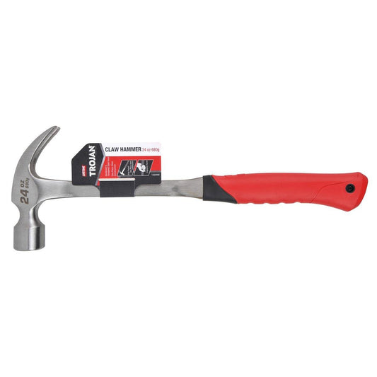 Trojan Steel Claw Hammer - 24oz 680g - Durable One-Piece Construction - Auzzistore