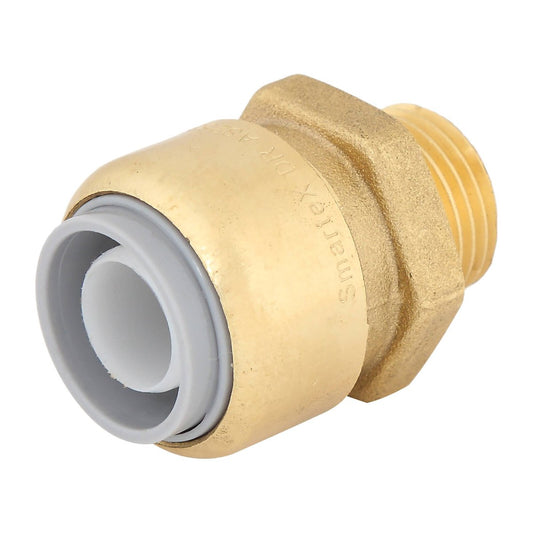 Smartex Pex Male Connector - 20 x 15mm - Lead Free Brass - Push-Fit - Auzzistore