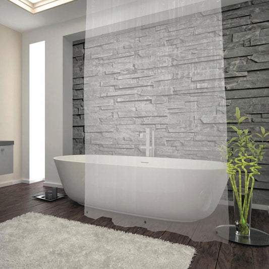Barelli Crystal Clear Peva Shower Curtain 180 x 180cm - 12 Rings – view 2