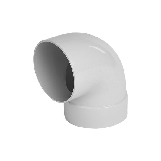Rain Harvesting Tank Overflow Bend - 90mm - PVC - True 90° Design - Auzzistore