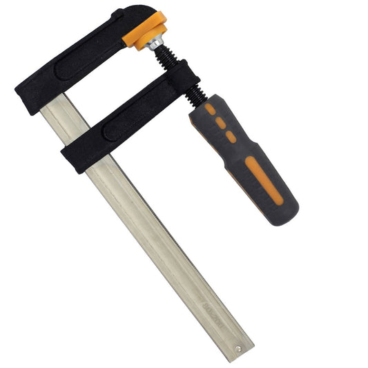 Craftright F Clamp 80 x 200mm Cast Iron Plastic Sturdy Grip