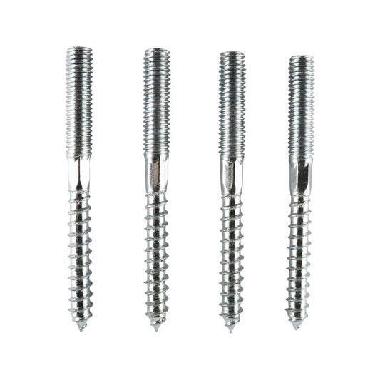 Everhang M8 Hanger Bolt 80mm Zinc Plated Steel 4 Pack Durable - Auzzistore