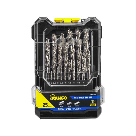Kango 25 Piece HSS Drill Bit Set - 1mm to 13mm - Precision Drilling - Auzzistore