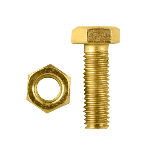 Pinnacle Hex Bolt and Nut - M8 x 25mm - Yellow Zinc - Hi Tensile - 4 Pack - Auzzistore