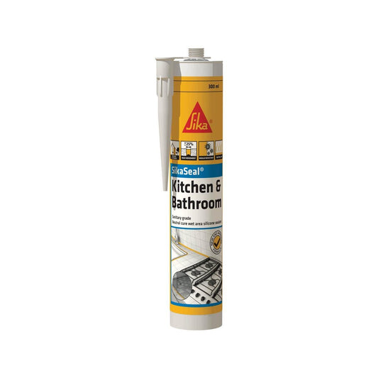 Sika Stone 300ml Kitchen Bathroom Silicone Sealant - Mould Resistant - Auzzistore