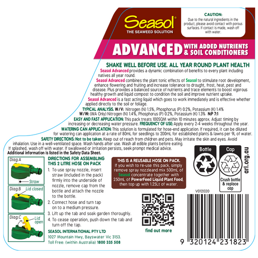 Seasol Advanced Health Tonic - 2L Liquid Twin Pack - Promotes Growth – view 2 - Auzzistore