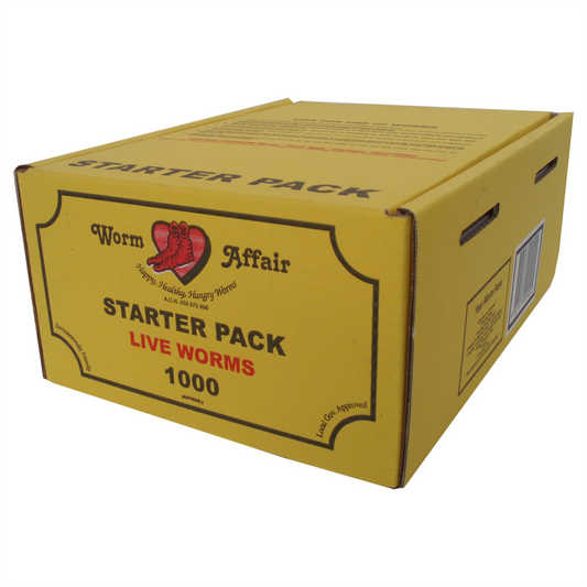 Worm Affair Live Organic Worm Starter Pack - Approx 1000 Worms - Nutrient Rich Fertiliser - Eco-Friendly - Auzzistore