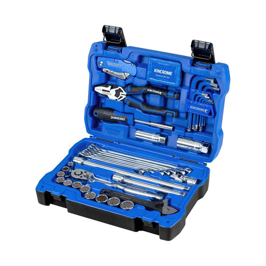 Kincrome 70 Piece Portable Tool Kit - 400mm x 300mm x 100mm - Black Red - Auzzistore