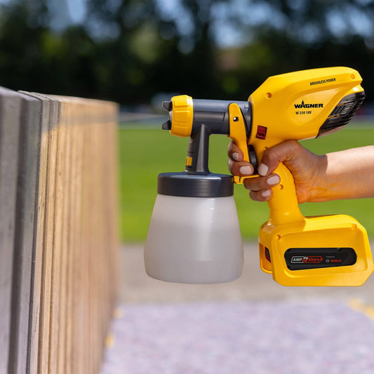 Wagner 18V W250 Easy Spray Cordless Sprayer - 800ml - Yellow & Black - HVLP Technology – view 2 - Auzzistore